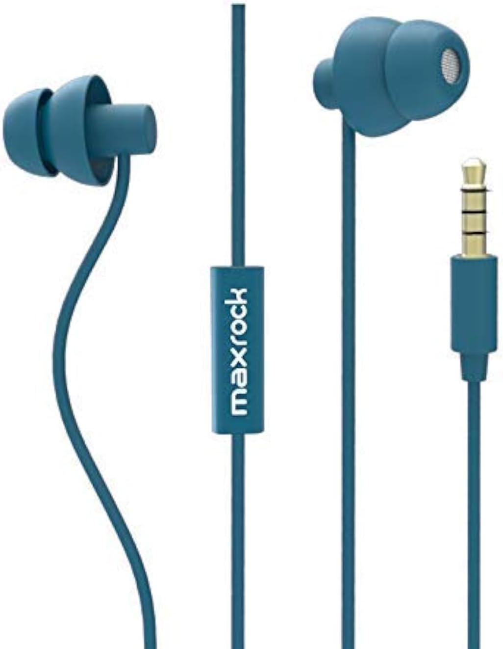 MAXROCK Sleep Earplugs - Noise Isolating Ear Plugs Sleep Earbuds Headphones with Unique Total Soft Silicone Perfect for Insomnia, Side Sleeper, Snoring, Air Travel, Meditation & Relaxation(Wh) (Blue)