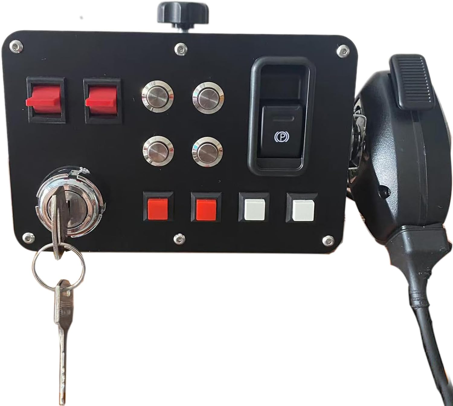 Obokidlyamor Simulator American Truck Button Box for G27/G29/G920/G923 with Mic PTT Microphone;Pc 16 Customizable Button Central Control Box ATS/ETS2 for MOZA R3/R5/R9/R12 Base image number 3