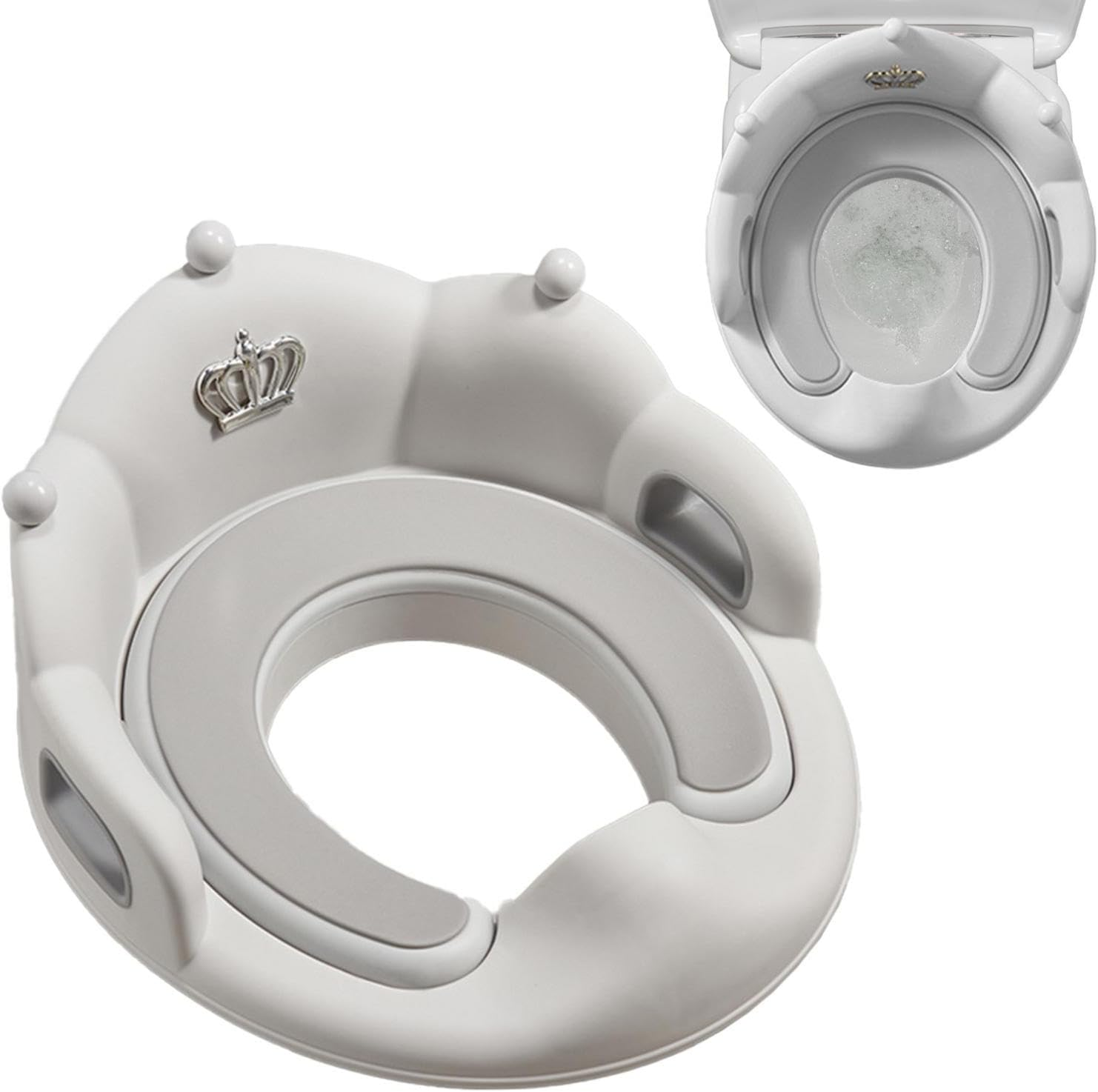 Kids Potty Training Toilet | Crown Shape Anti-Slip Toilet Seat Cushion Pad,Toilet Ring Safe Stable Potty Training Padded Cushion Travel Toilet Seat for Girls, Boys, Toddler, Kids