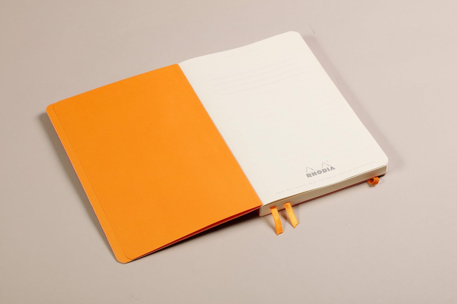 RHODIA 117755C - Soft Notebook Bullet Journal Goalbook Orange - A5 - Dotted Dot - 240 Pages - 90G Ivory Clairefontaine Paper - 2 Ribbons, Elastic Closure - Faux Leather Cover - Taupe image number 4