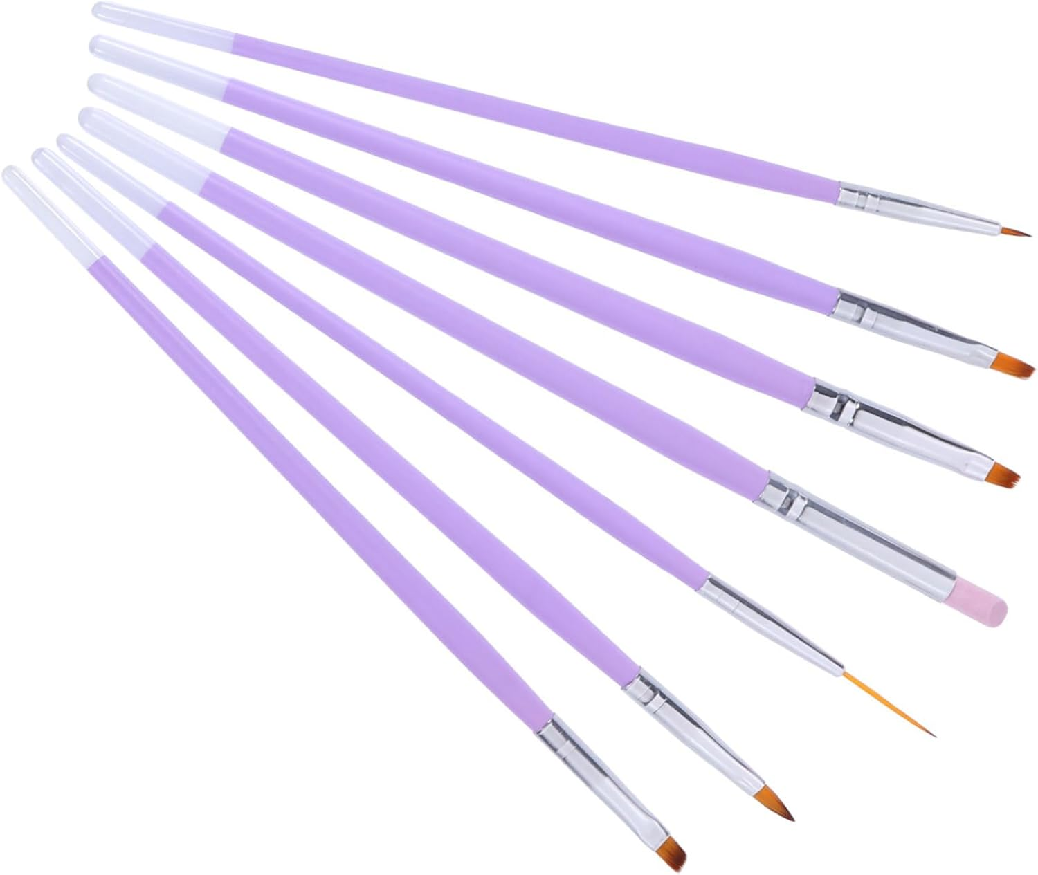 LOORGVEL 7Pcs Nail Art Brush Tool up Brush Line Drawing Pen for Nail Art Manicure image number 2