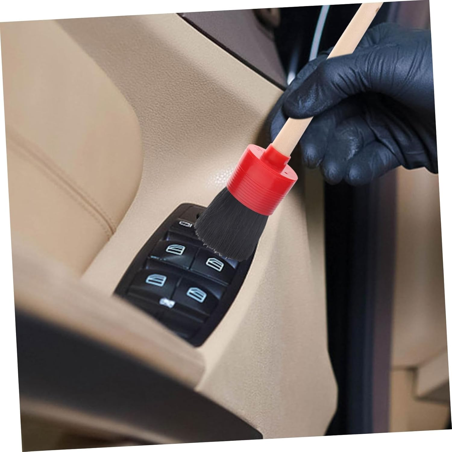 PENIKOKO Car Detailing Brush Set 11Pcs Automotive Cleaning Kit with Black Bristle Brushes for Interior, Air Vents, and Motorcycle Vehicle Detailing image number 1