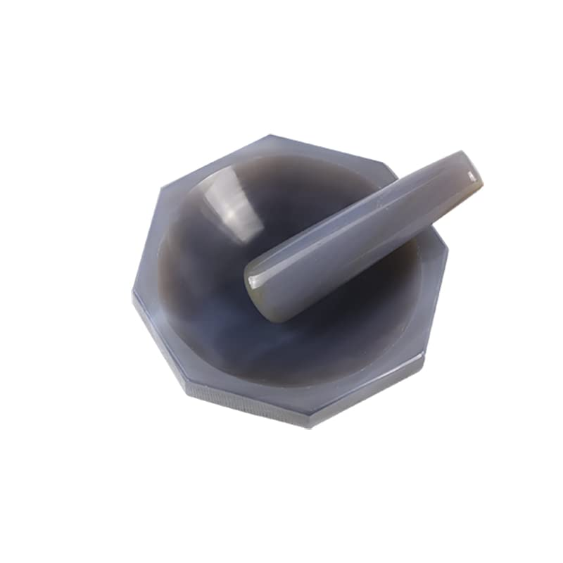 LAB4US Agate Mortar and Pestle Set ID 65Mm Natural Agate Grinder for Lab Grinding Polished Brazilian Agate Internal Diameter 65Mm, External Diameter 80Mm; Depth 16Mm; Hardness 7-7.2(65Mm) image number 1
