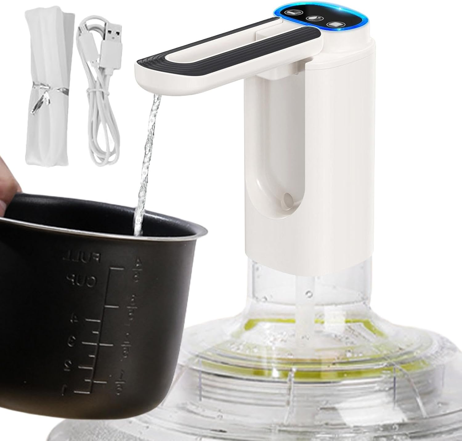 Tabletop Water Dispenser, Portable Water Dispenser, Rechargeable Electric Water Bottle Dispenser - USB Charging Automatic Drink Dispenser, Portable Electric Folding Water Bottle Pump for 3-5 Gallon