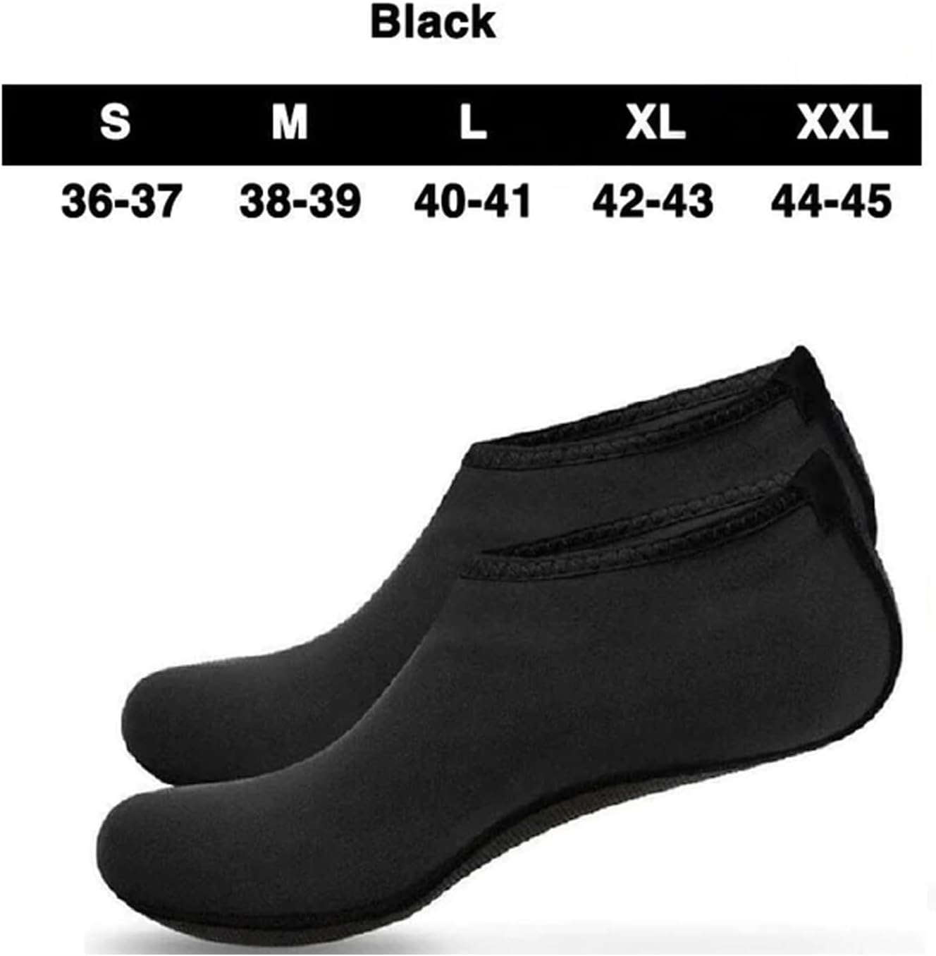 EZONEDEAL Water Shoes Swimming Mens Womens Summer Swim Barefoot Socks Skin Shoes for Beach Snorkeling Surfing Diving Yoga Exercise-Black S,M,L image number 6