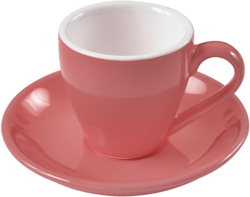 Ionegg Porcelain Espresso Cup with Saucer, Espresso Shot Cup, 80Ml/2.7Oz, Pink image number 5