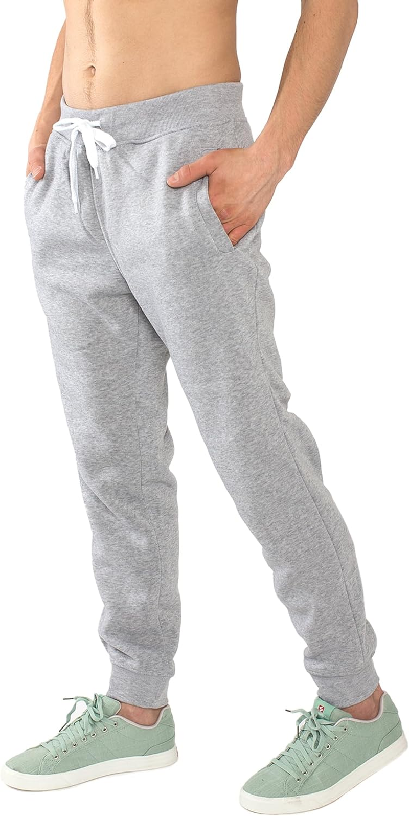 SOUTHPOLE Men'S Active Basic Jogger Fleece Pants, Black, 4XB image number 3