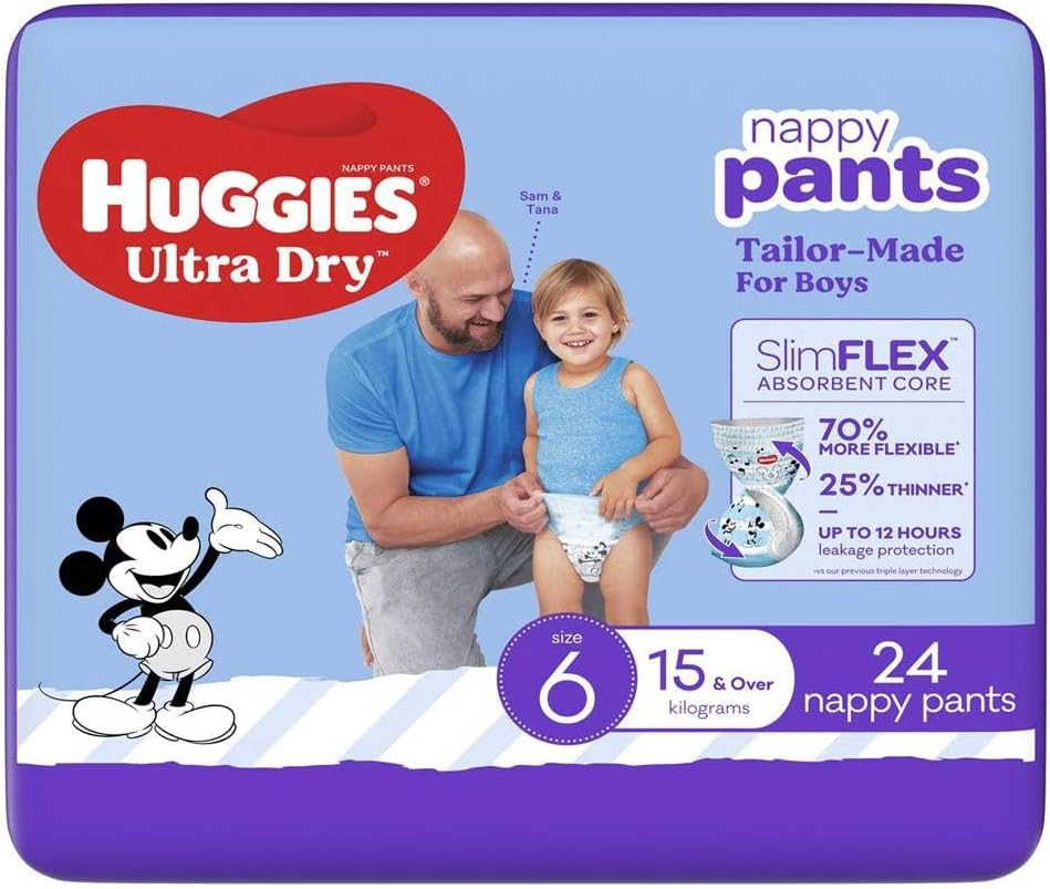 Huggies Ultra Dry Nappy Pants for 15 plus Kg Boys (Pack of 24) image number 3