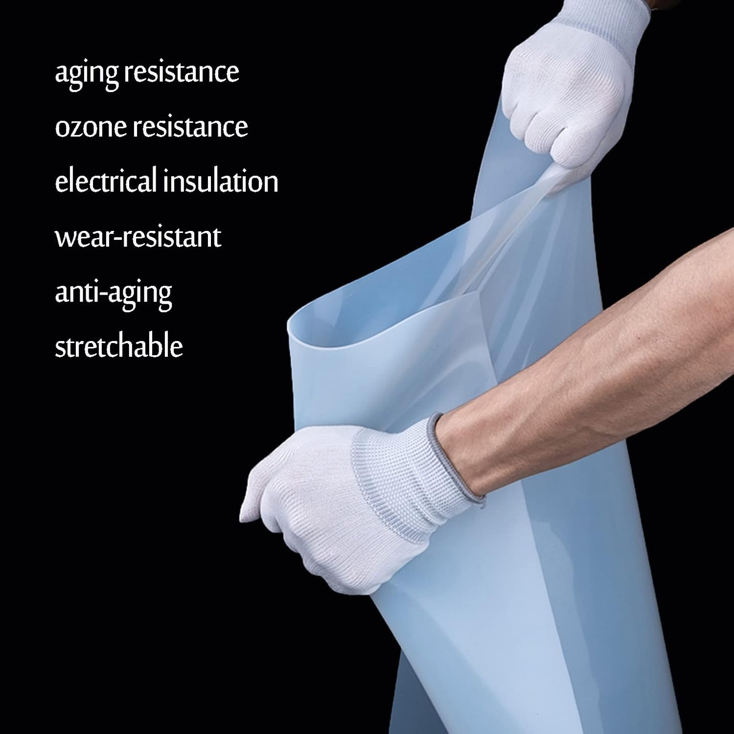 Thin Silicone Rubber Sheet Heat Resistant Gaskets Panel DIY Material Model Craft Pads, Seals,1Mm Thick 300X300Mm(12"X12") (Clear White) image number 3