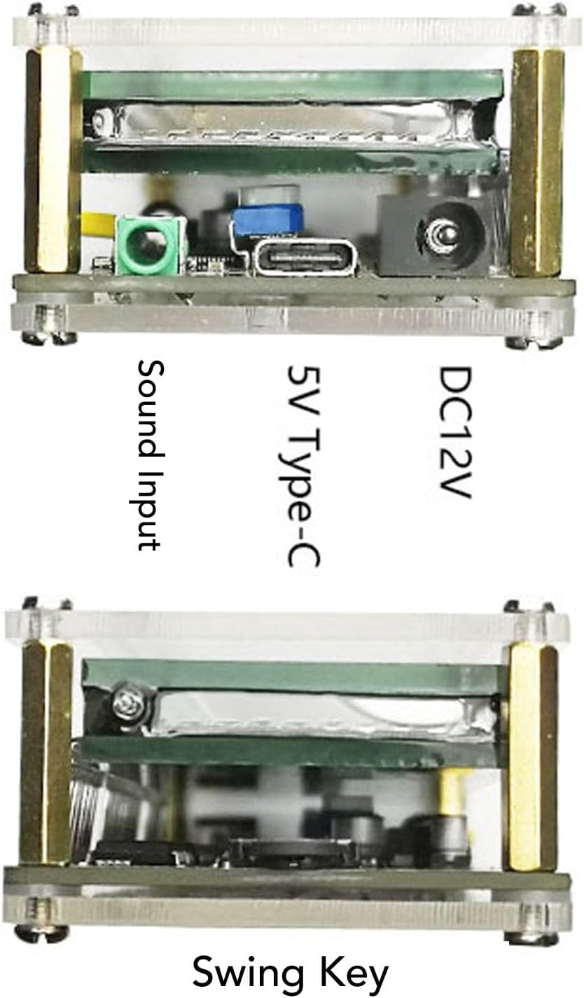 Audio Spectrum Analyzer with VFD Display, 32Hz-20Khz LED Music Spectrum, Sound Control Level Audio Indicator, Rhythm Analyzer Meter, Advanced AGC, Adjustable Bringhtness image number 5