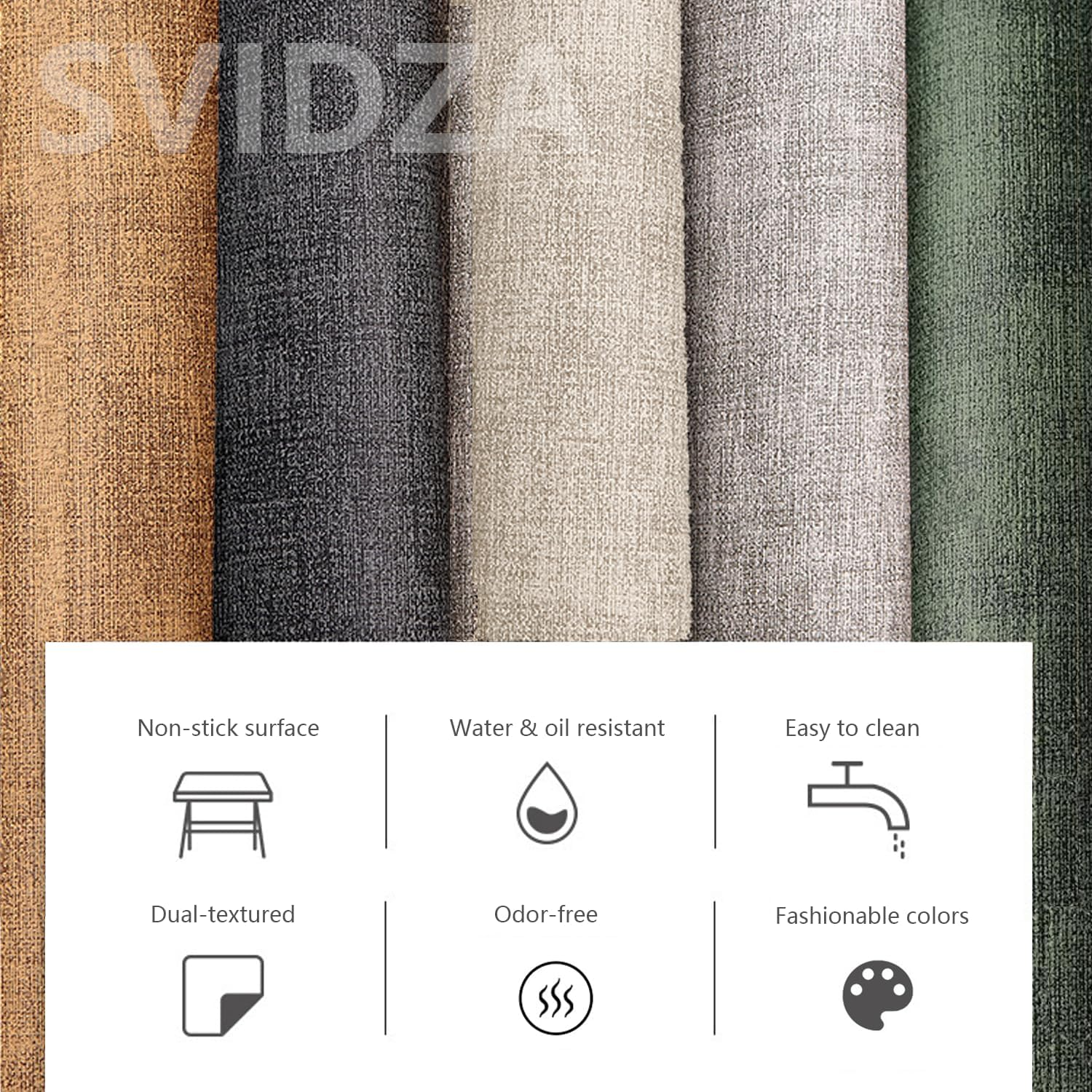 Placemats for Dining Table Set of 6 | Heat Resistant, Waterproof & Washable | Non-Slip, Stain Resistant & Easy to Clean | Table Mats for Indoor&Outdoor, Restaurants and Kitchens - 43X30Cm, Dark Green image number 5