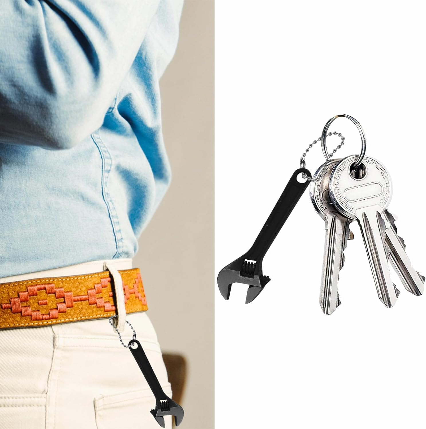 Mini Wrench SENRISE Adjustable Spanner Small Jaw Spanner Wrench Monkey Wrench for Repairing Black (4" 100Mm) image number 5