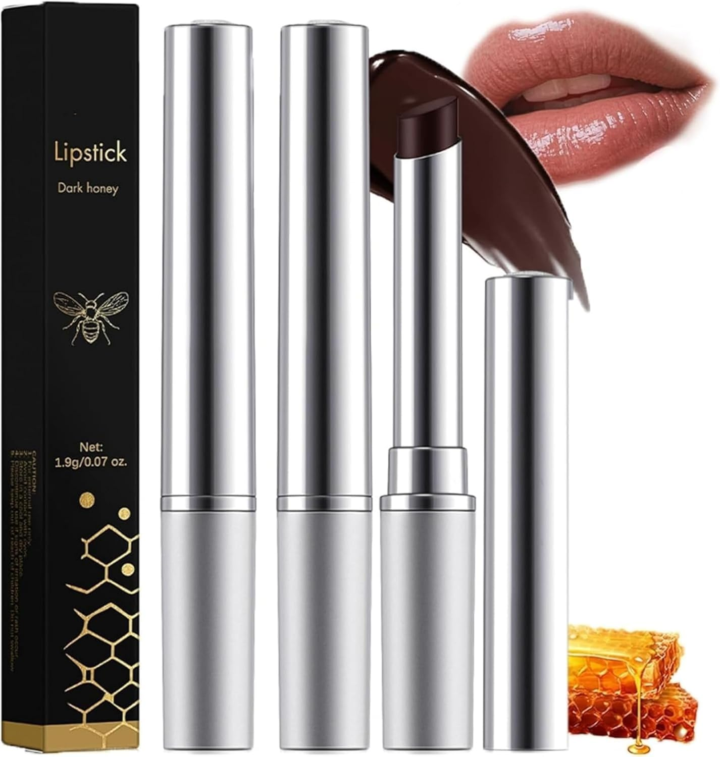 Almost Black Lipstick, Black Lipstick Matte, Black Lip Balm Almost Lipstick in Black, Nourishing Moisturising Lip Plumping for Dry Lips (2PCS)