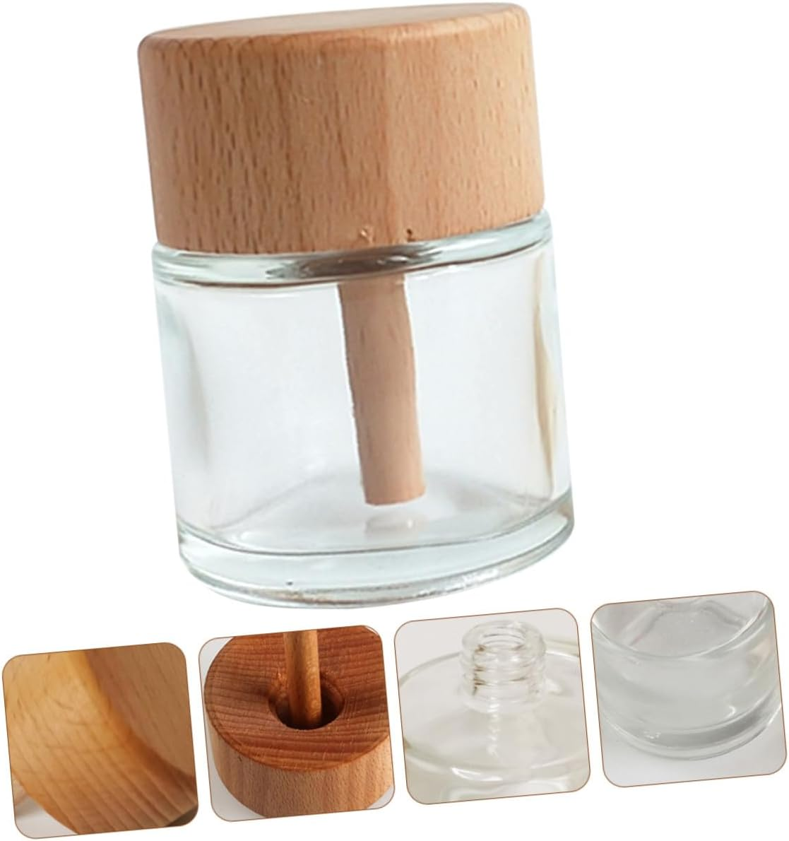 2Pcs Clear Glass Diffuser Bottles Stylish Aromatherapy for Home Decor for Essential Oils Travel-Friendly Design for Living Room Bathroom And image number 5