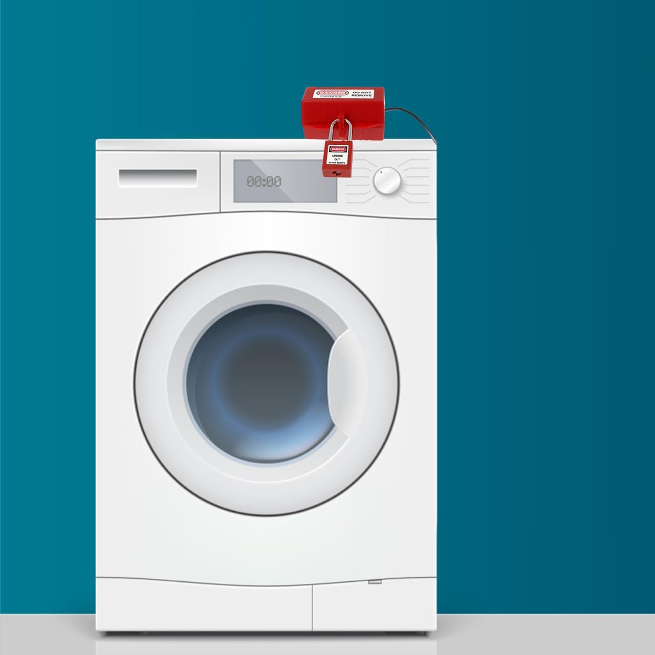 1 Set Household Appliance Plug Lockout Child Safety Power-Off Lock for Industrial Domestic Plugs Plastic Lock Box