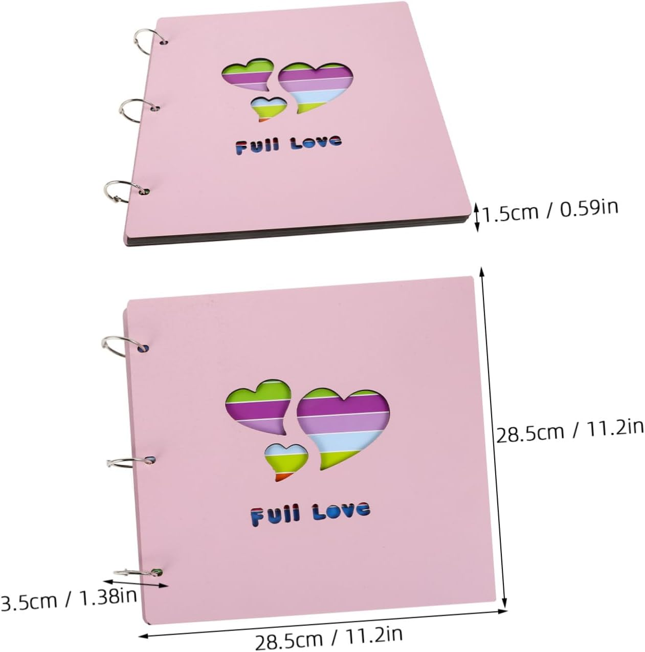 Diy Wood Photo Album Scrapbook for Wedding Birthday Photo Book Adhesive Pages image number 2