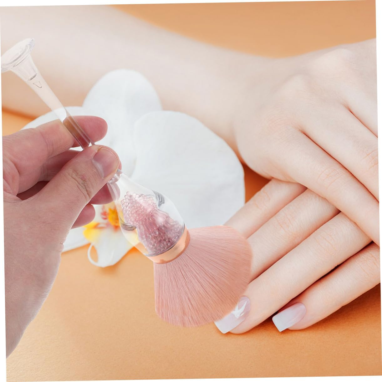 DECORNIJIA 2Pcs Nail Dust Cleaning Brush Soft Bristles Manicure Tool Unique Wine Shape Design for Dust Removal Salon Nail Art Brush image number 5