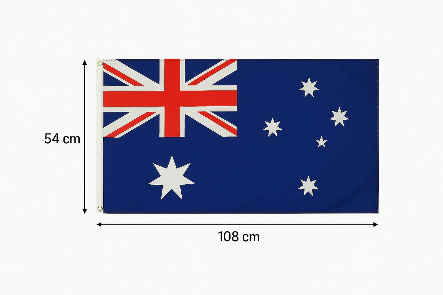 54X108Cm Australian Flag - Premium Outdoor Aussie Flag for National Pride & Sports, Heavy-Duty, Fade-Resistant, with Eyelets, Perfect for Australia Day Celebrations (1) image number 3