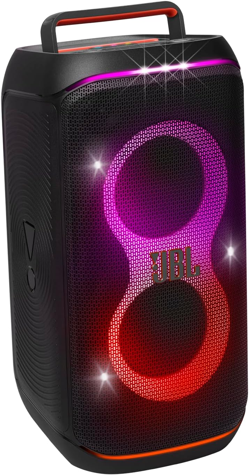 JBL Partybox Club 120, Powerful JBL Pro Sound, Futuristic Lightshow, up to 12 Hours of Play Time, Foldable Handle, Splash Proof, Black