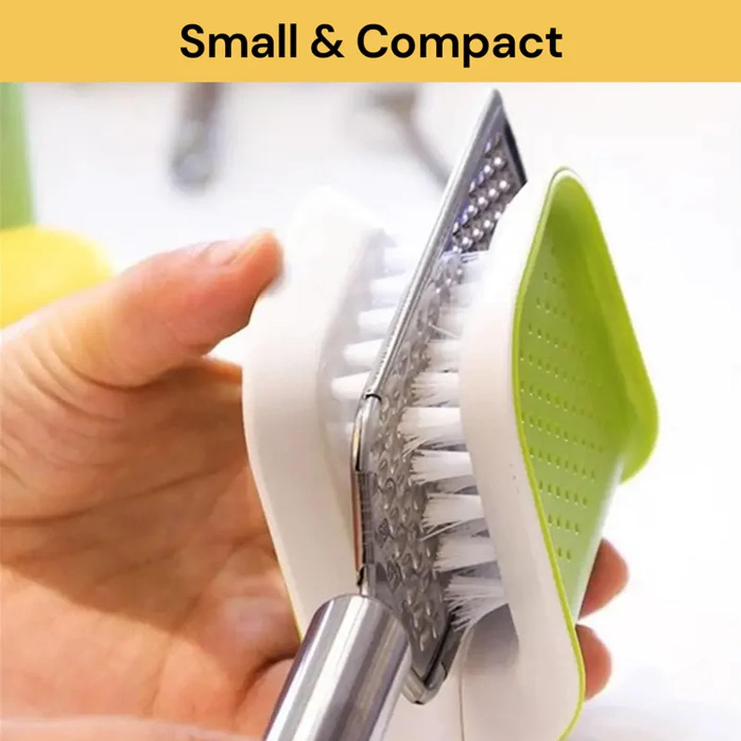 EZONEDEAL Blade Brush Knife Cleaner Chopsticks and Fork Cleaning Brush Cutlery Cleaner Utensil Bristle Scrubber Double Sided Spoon Knives Washing Brush-White + Green image number 1