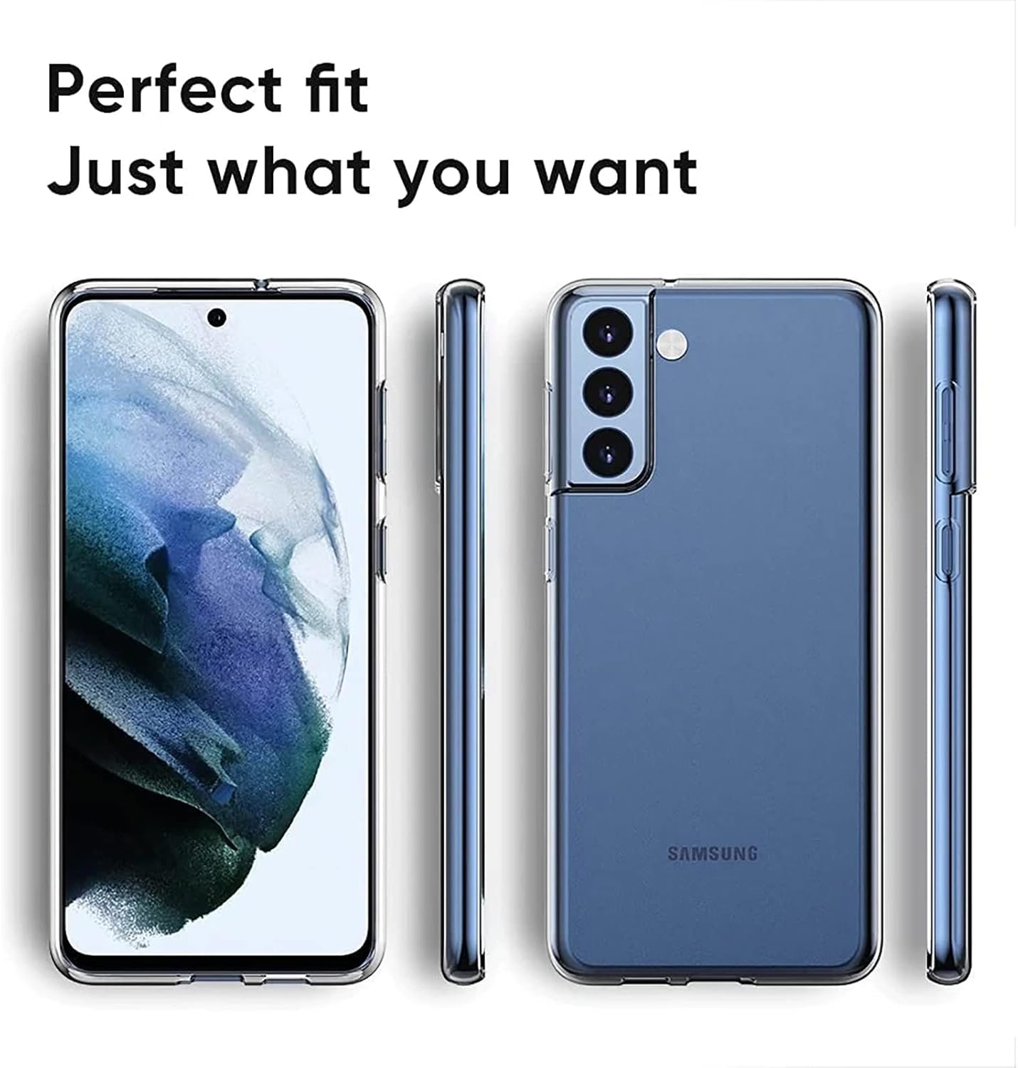 Transparent Clear Slim Soft Gel Phone Case Cover for Samsung Galaxy S22+ plus Support Wireless Charging image number 2