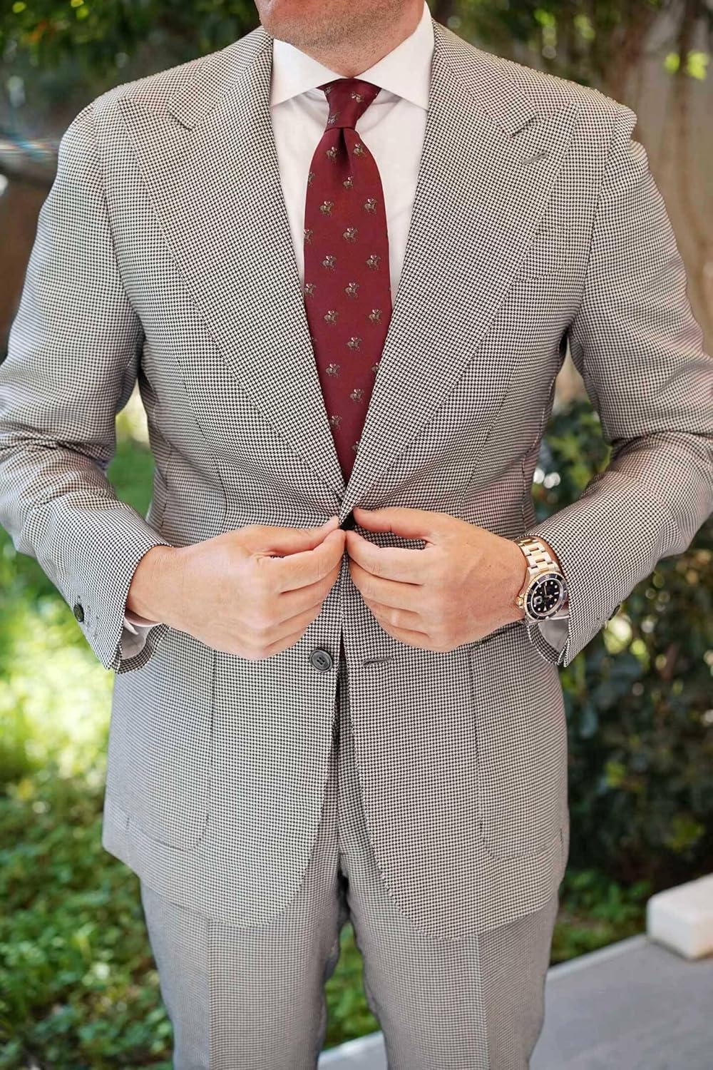 The Royal Ascot Racehorse Necktie Burgundy the Royal Ascot Racehorse Necktie image number 2