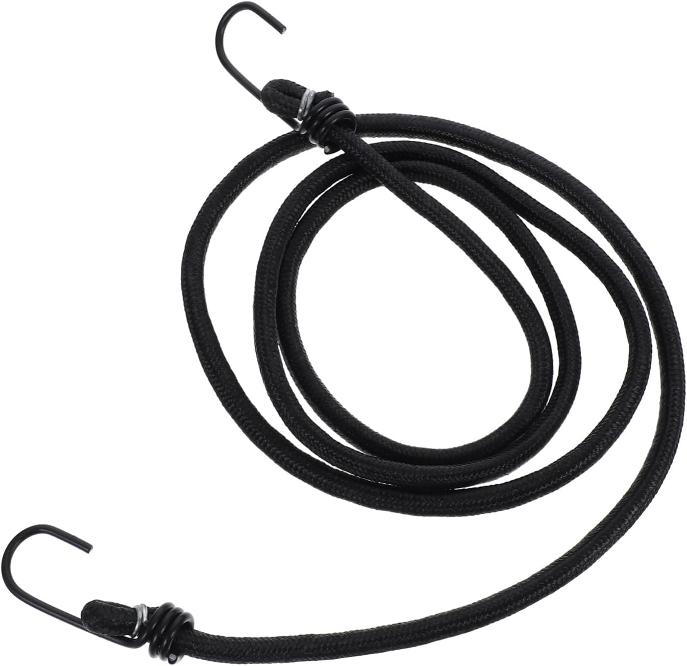 HOLIDYOYO Bicycle Luggage Bungee Cord with Hooks, Heavy Duty Elastic Bike Rack Strap, High-Elastic Rubber Tie for Mountain and Fixed Gear Bikes, Black for Camping Travel Secure image number 6