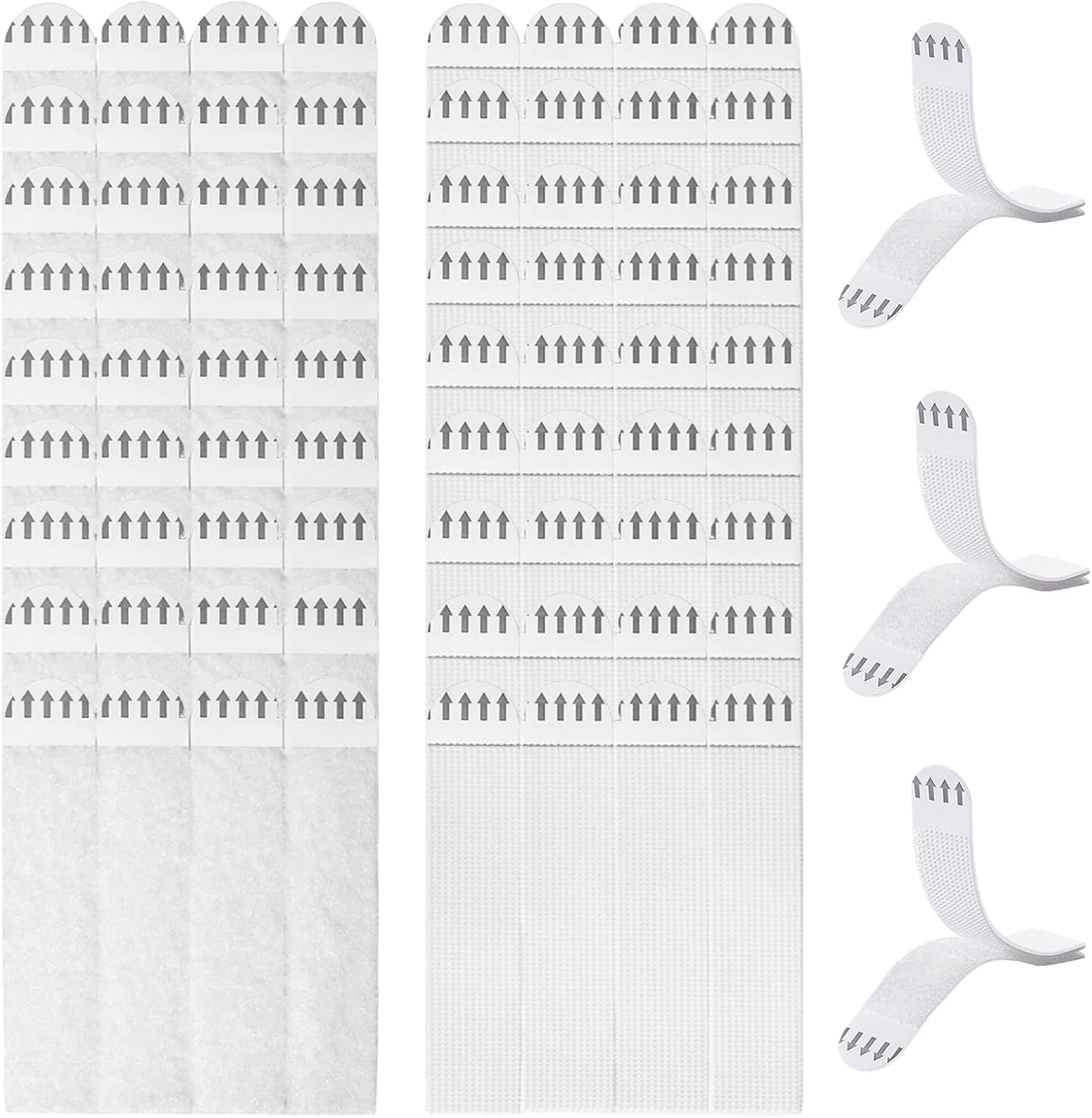 Nazaz 36 Set Picture Hanger, White, Hook and Loop Fastener, No Nails, Self-Adhesive, Smooth Surfaces image number 1