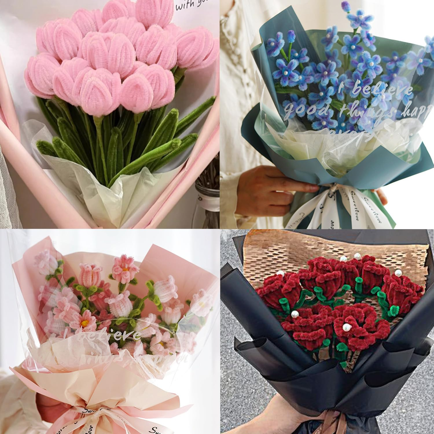 1000Pcs Pipe Cleaners, Betterjonny 10 Assorted Colors Pipe Cleaners for Crafts 12In Long Pipe Cleaners Colored Art and Craft Supplies for DIY Art Creative Crafts Decorations (10 Colors)