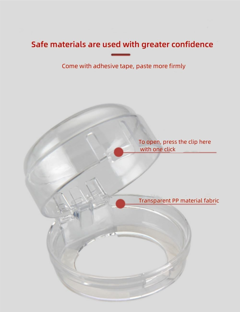 10 Pack Clear Stove Knob Safety Covers - Protect with a Proof Lock for Oven/Stove Top/Gas Range - Kitchen Safety Guard image number 3