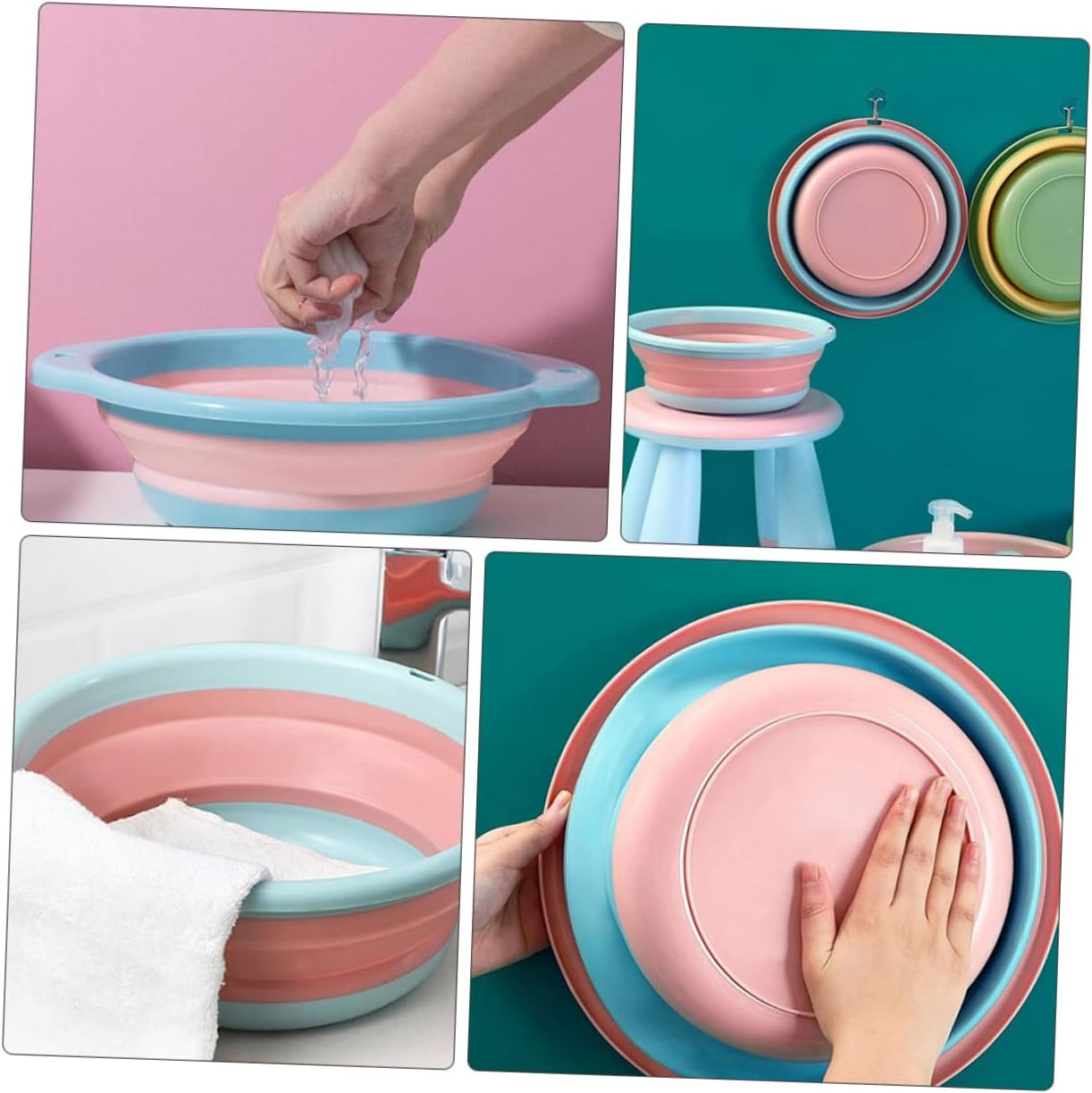 VINTORKY Epsom Salt Foot Soak Bucket Collapsible Handle for Household and Travel image number 2