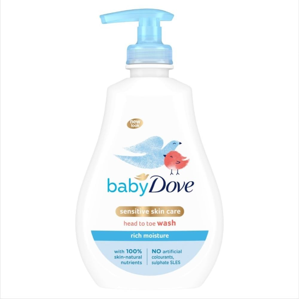 Baby Dove Rich Moisture Body Wash 400Ml Wash for Babies or Newborn with Dry or Eczema-Prone Skin
