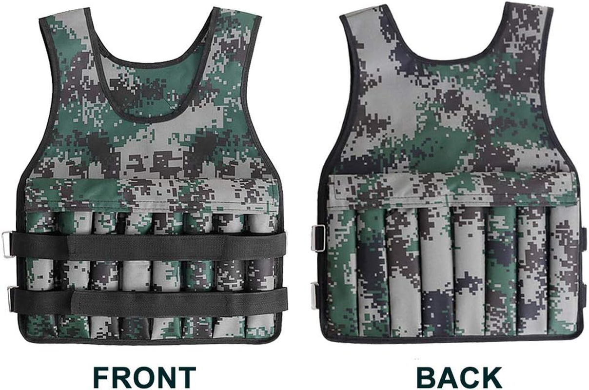 Adjustable Weighted Vest 20KG Max Loading for Exercises Fitness Muscle Building Weight Loss Running GTRH