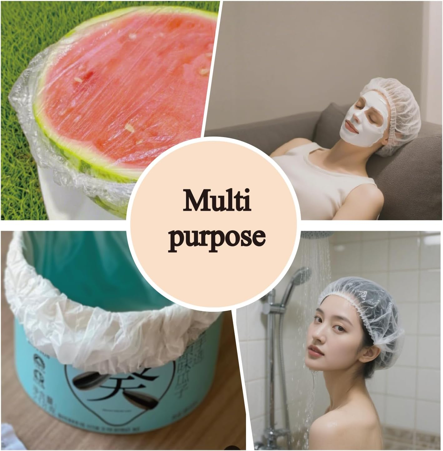 300 Pcs Disposable Shower Caps Ear Caps Set - Waterproof Shower Caps Ear Caps for Women, Shower, Bath, Salon, Travel & Spa - Thickened Material, Elastic Fit image number 6