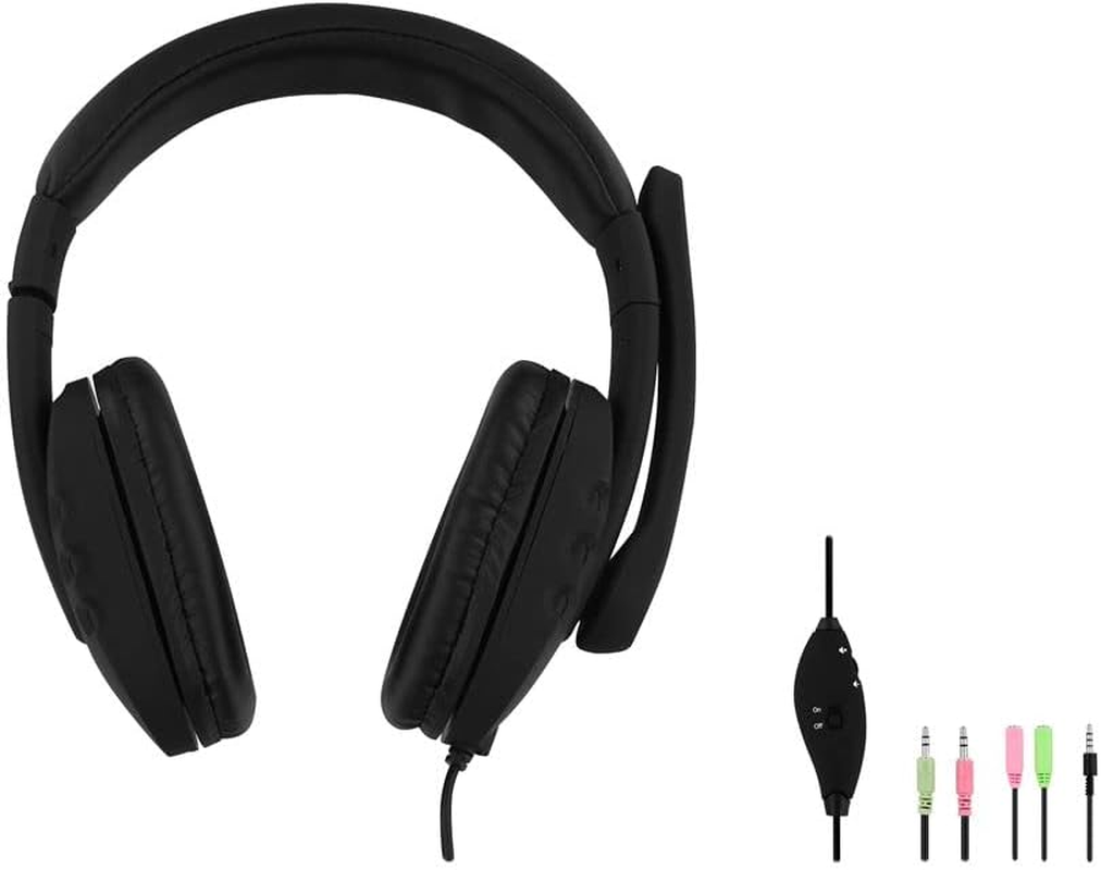 TNB HS-300 Headset with Wired Multimedia Headphones - Black image number 3
