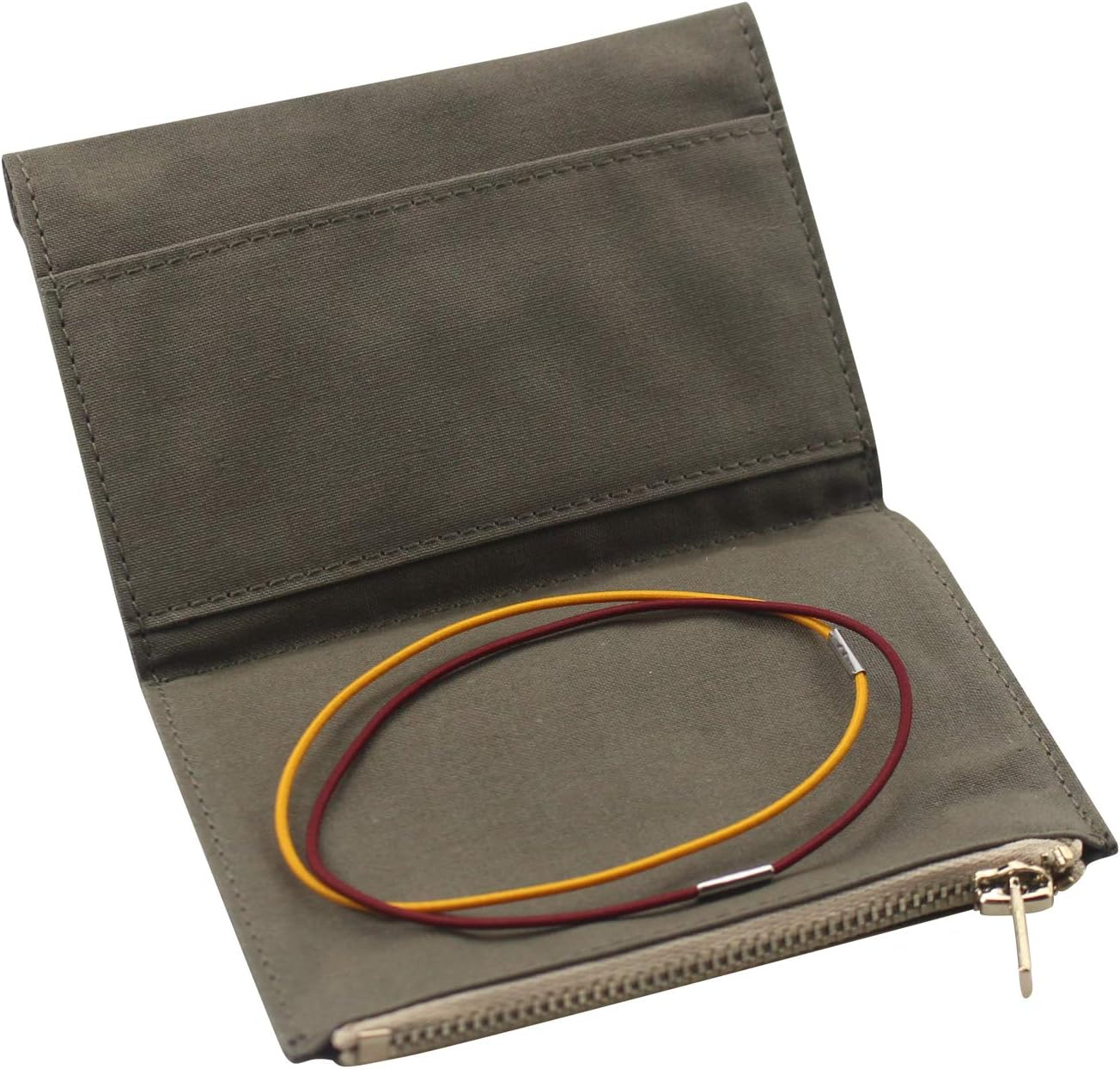 Dwpetzo Standard Travelers Notebook Wallet Insert Pocket with 2 Elastic Bands,1 Canvas Zipper Pouch Refill for TN Accessories Kit Card Holder Storage Bag File Folder Stationery