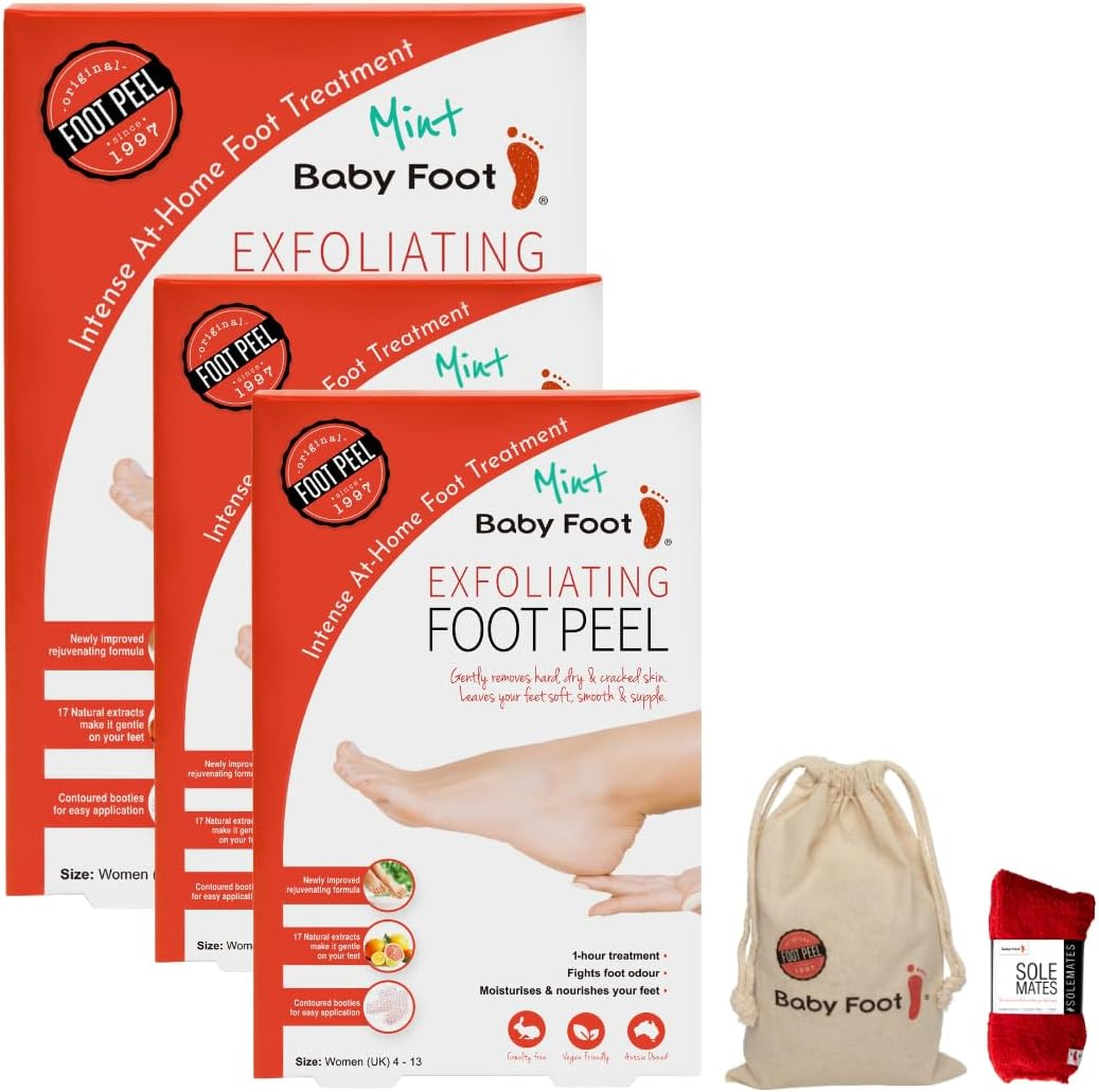 Baby Foot Mint Foot Peel-Remove Dead, Dry Skin and Repair Rough Cracked Feet - 1 Pack image number 1