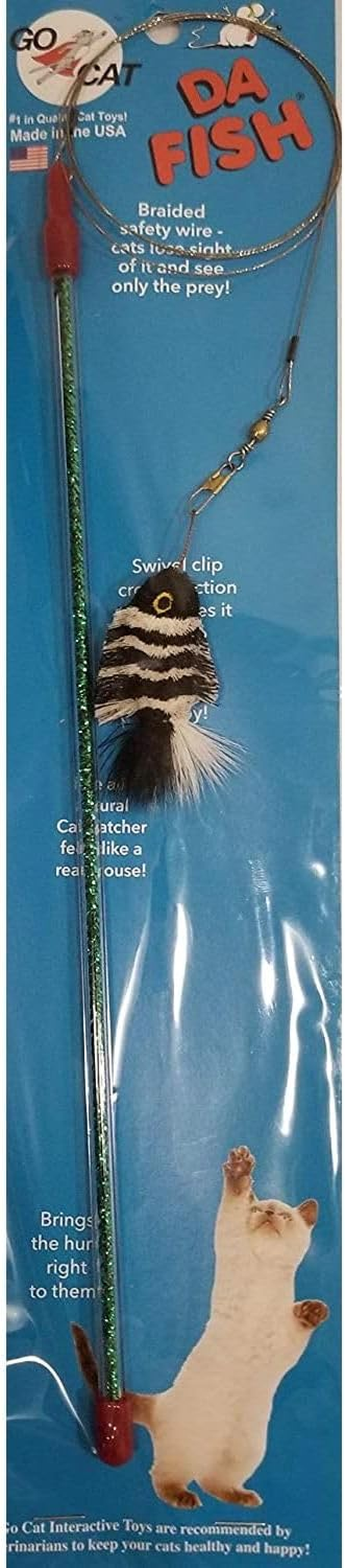 Go Cat DA Fish Teaser Wand with Toy Fish image number 1