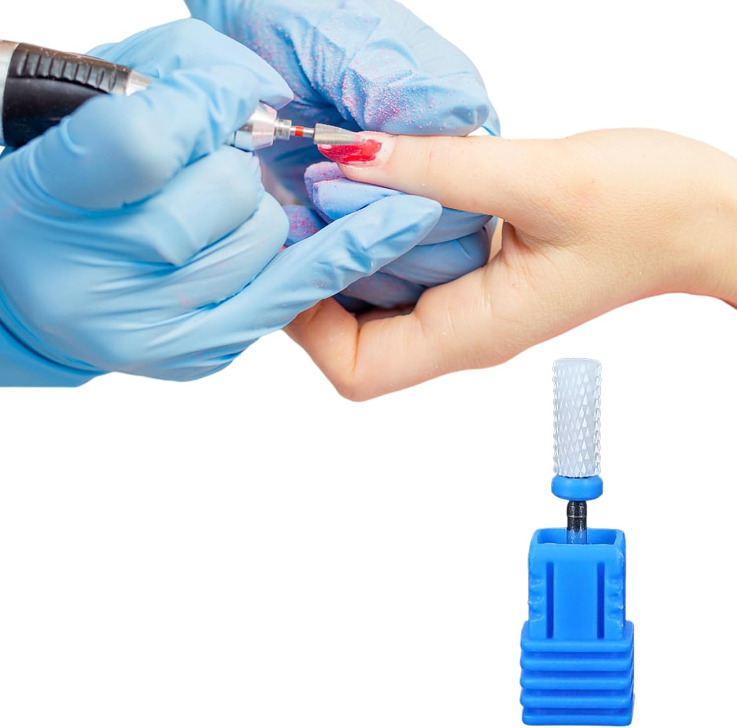 Ceramic Nail Drill Bits | Drill Bit Professional Nail, Bits for Rotary Tool Accessories, Cuticle Clean File for Nails Electric Manicure Head Replacement Device