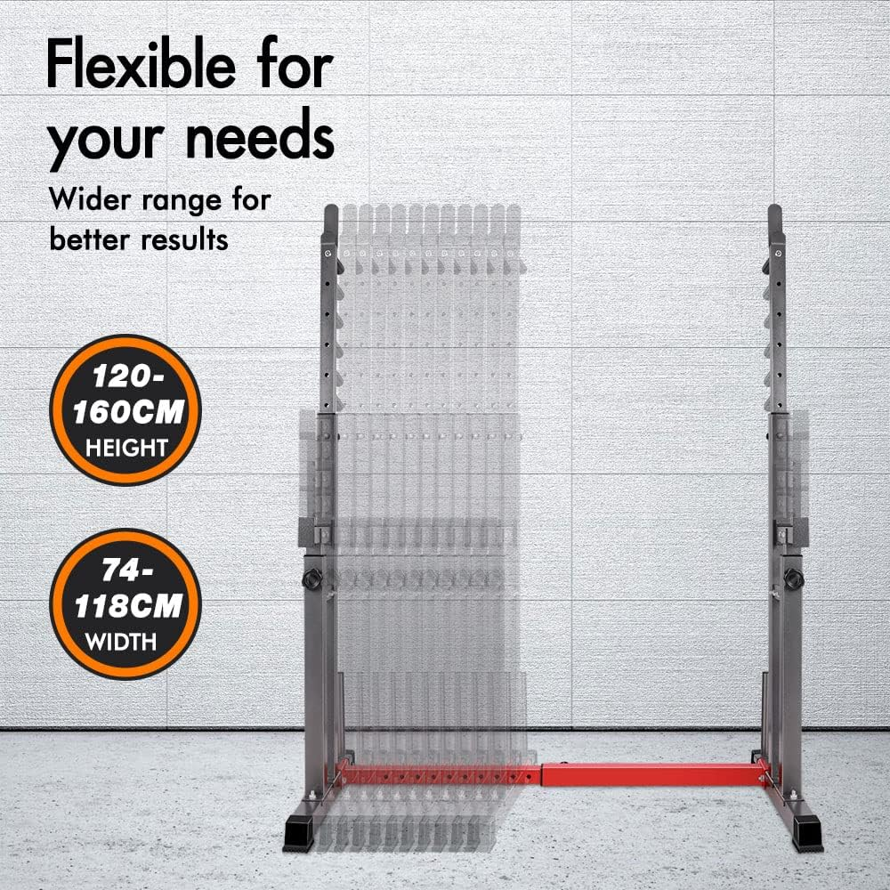 BLACK LORD Adjustable Squat Rack Stand Multi-Station Home Gym Workout Fitness Multi Exercise Strength Training Equipment image number 1