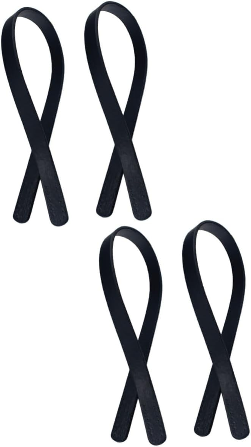 TEHAUX 4Pcs Pu Leather Bag Strap Replacement Handbag Belt for Women Ladies DIY Tote Bag Strap Porous Handstitch