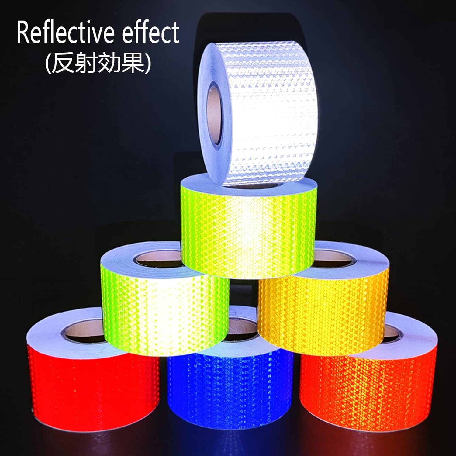 Reflective Tape Hazard Self Adhesive High Visibility Reflective Stickers for Reminder(Oranje) image number 6