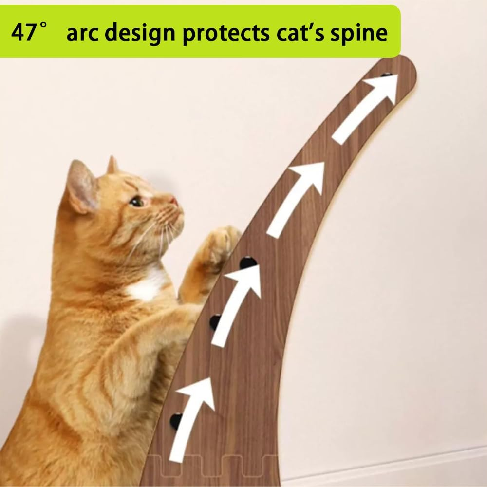 Large Cat Scratching Post and Pad &ndash; Durable Corrugated Cardboard, L-Shaped Scratch Boards, Protects Furniture, Fun Toy for Indoor Cats to Stretch and Play image number 6