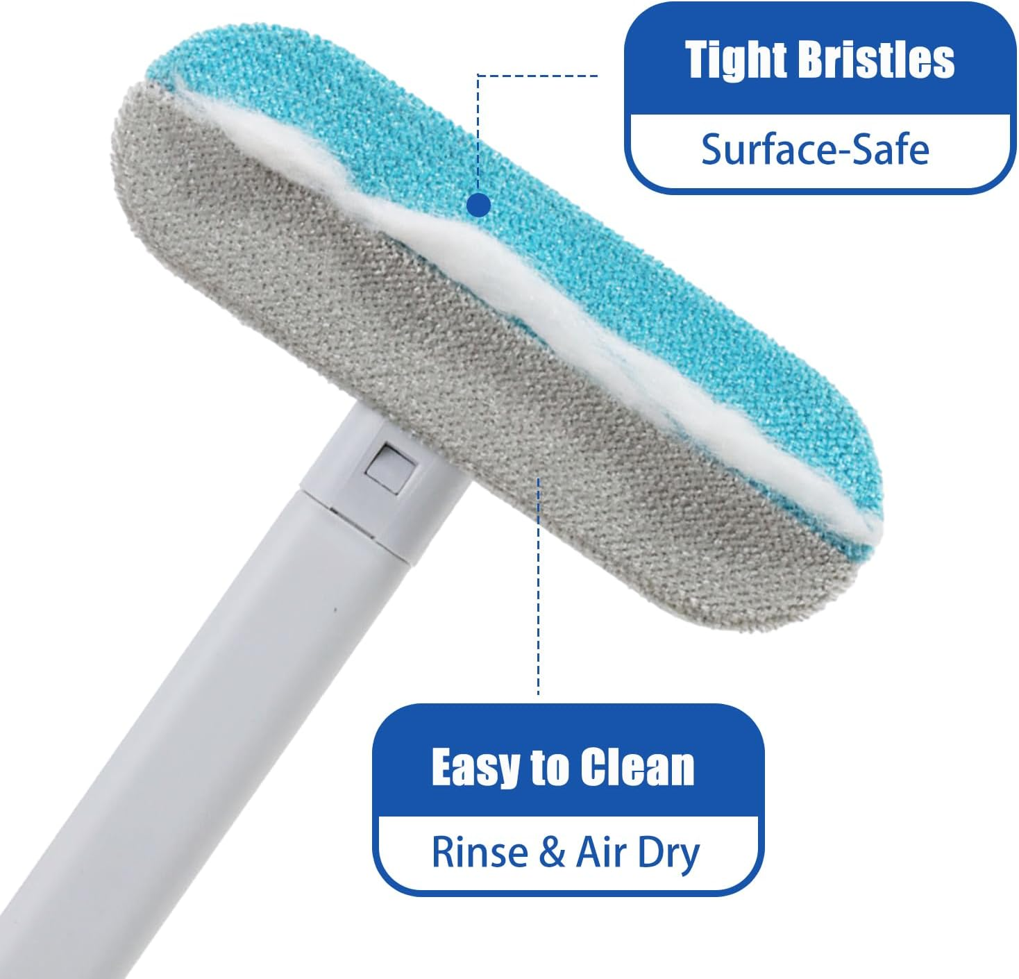 Ouqiesli 3 in 1 Pet Hair Remover Reusable Brush Dog Cat 17-Inch-Long Handle for Carpet Couch Clothes Blanket image number 5