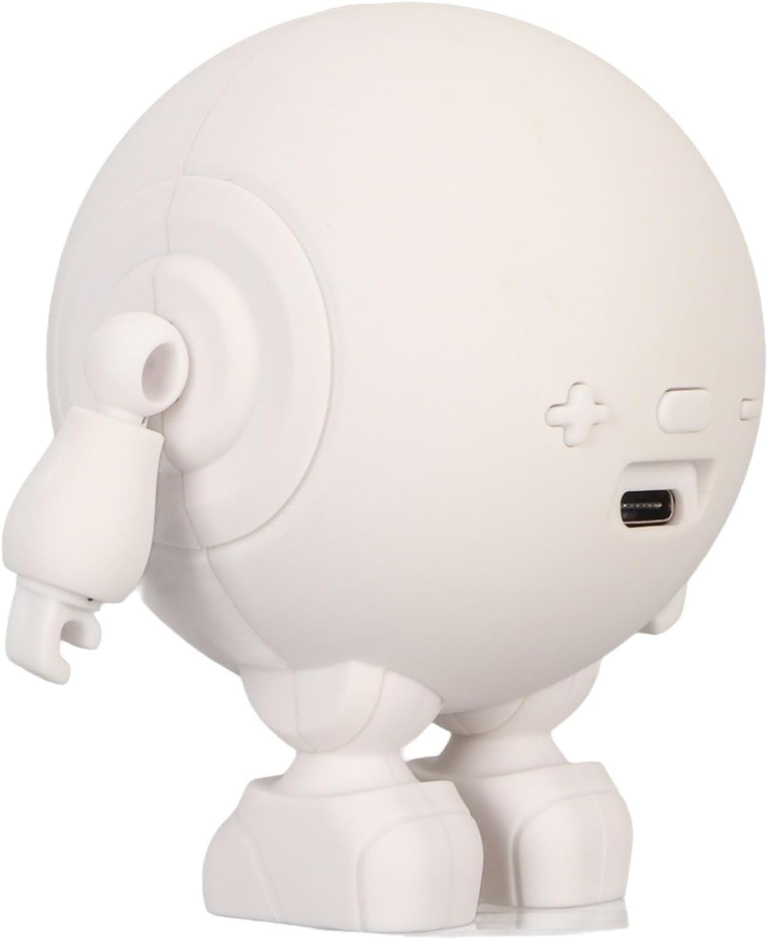 Robot Speaker, 1000Mah Clear Bass USB C Compact Speaker BT 5.0 Built in Mic for Home (White) image number 5