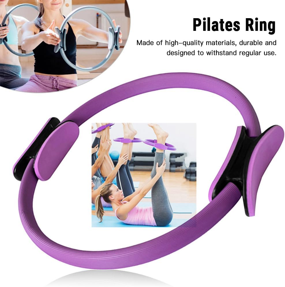 VYNTEL Women'S Yoga & Pilates Set | Magic Ring, 25Cm Ball, Booty Bands, Figure 8 Resistance Band | Purple Home Workout Equipment for Glutes, Stretching & Fitness