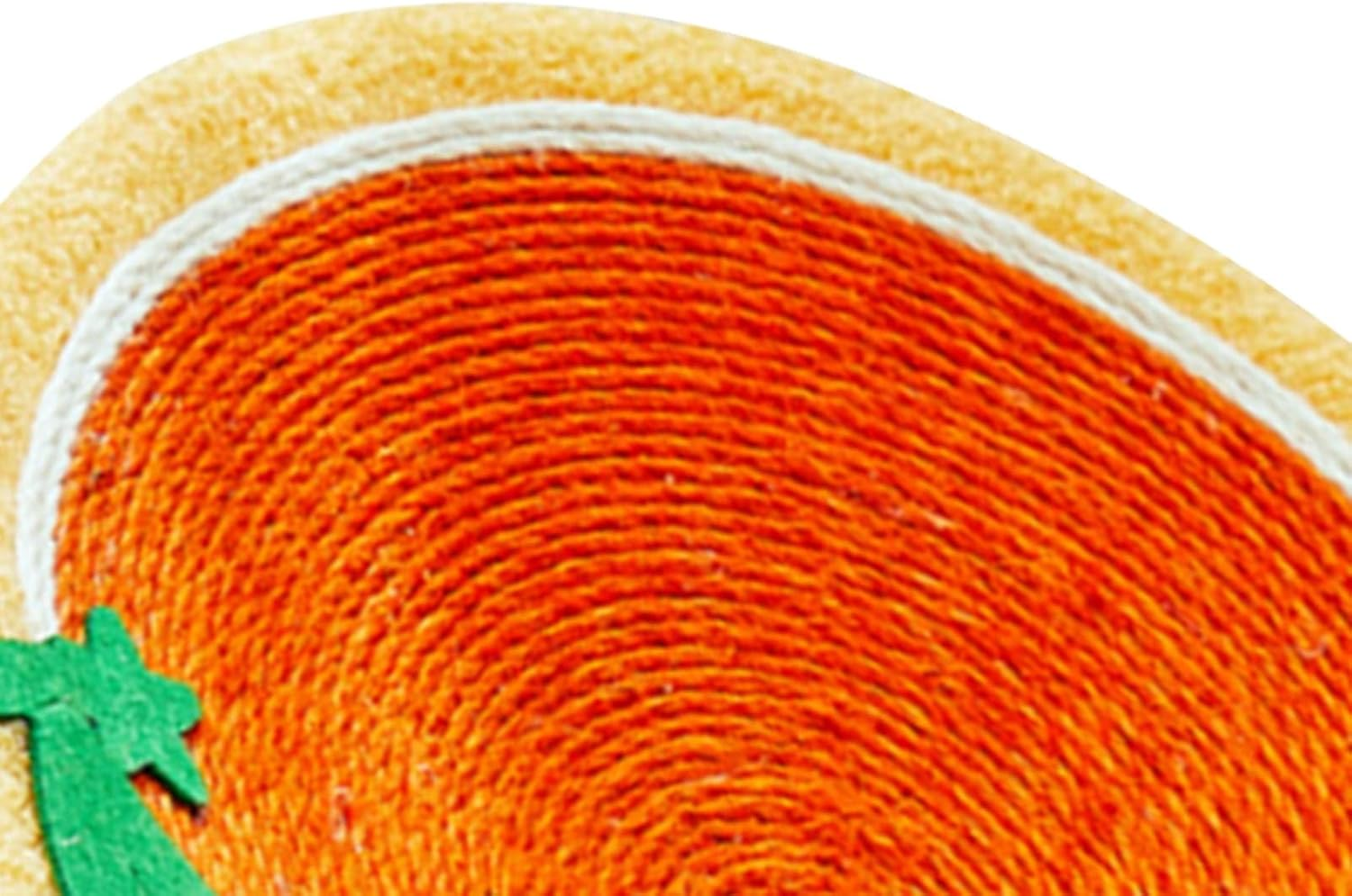 Cat Scratcher Bed Sisal round Shape Cat Scratch Pads Cat Scratcher Lounge Bed Pet Supplies Christmas Pet Presents for Furniture Protection-Orange - Strawberry image number 5