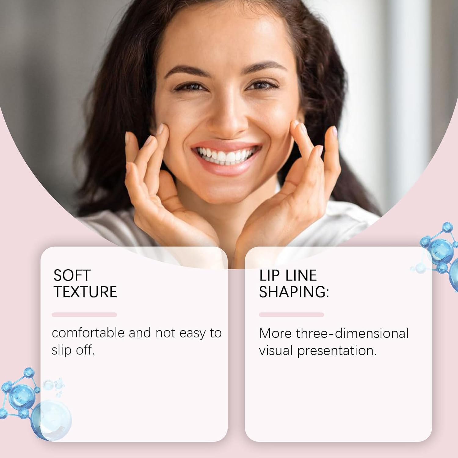 Lip anti Wrinkle Patches &ndash; Reusable Face Tape for Smoothing Smile Lines & Lip Area Wrinkles, Breathable Overnight Firming Moisture Pads for All Skin Types (3 Box/ 18 Pairs)