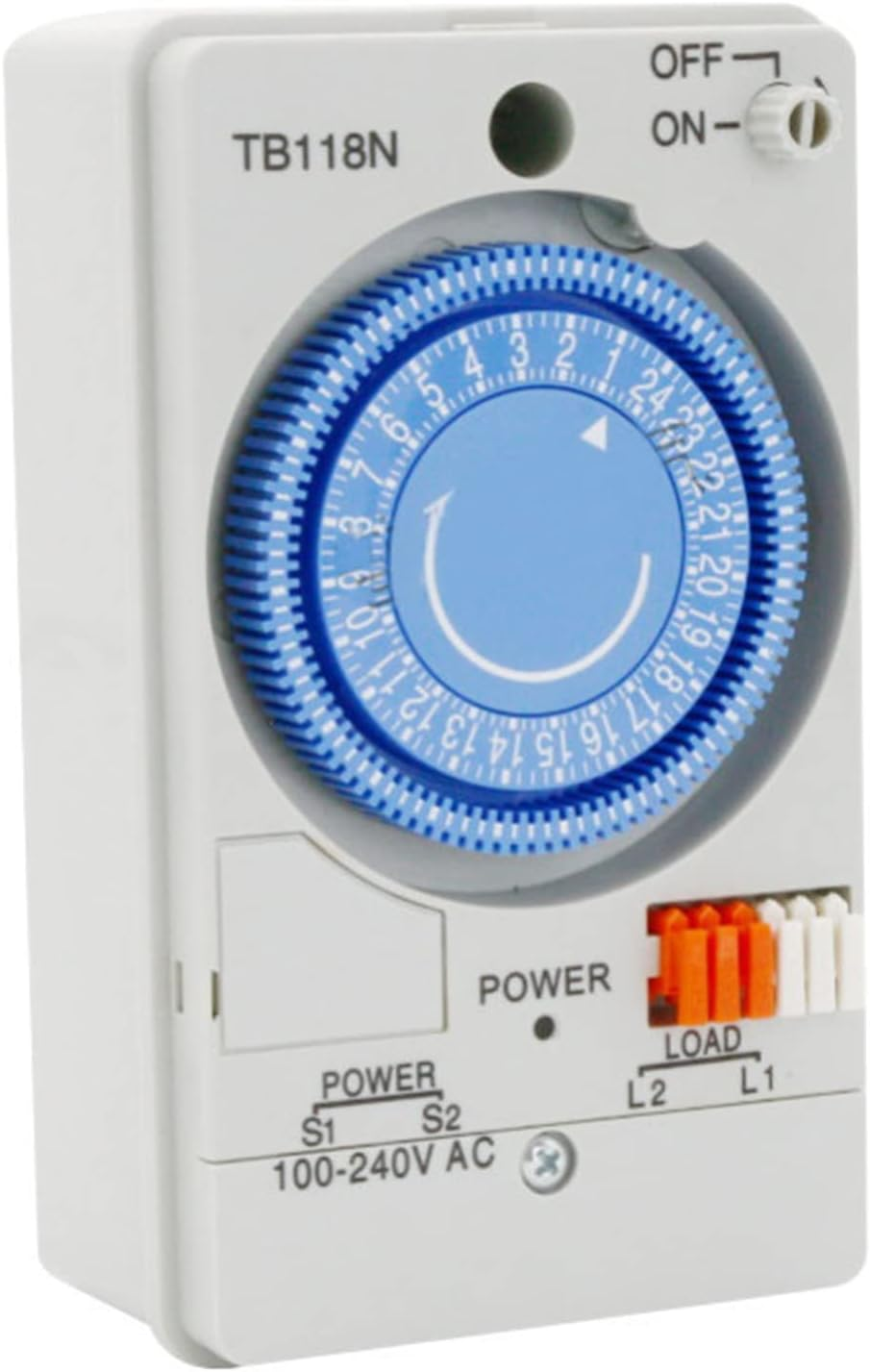 24 Hour Segment Timer Light Switch, Mechanical Time Switch Built in Battery, Microcomputer Timer Controller for Industrial Use image number 2