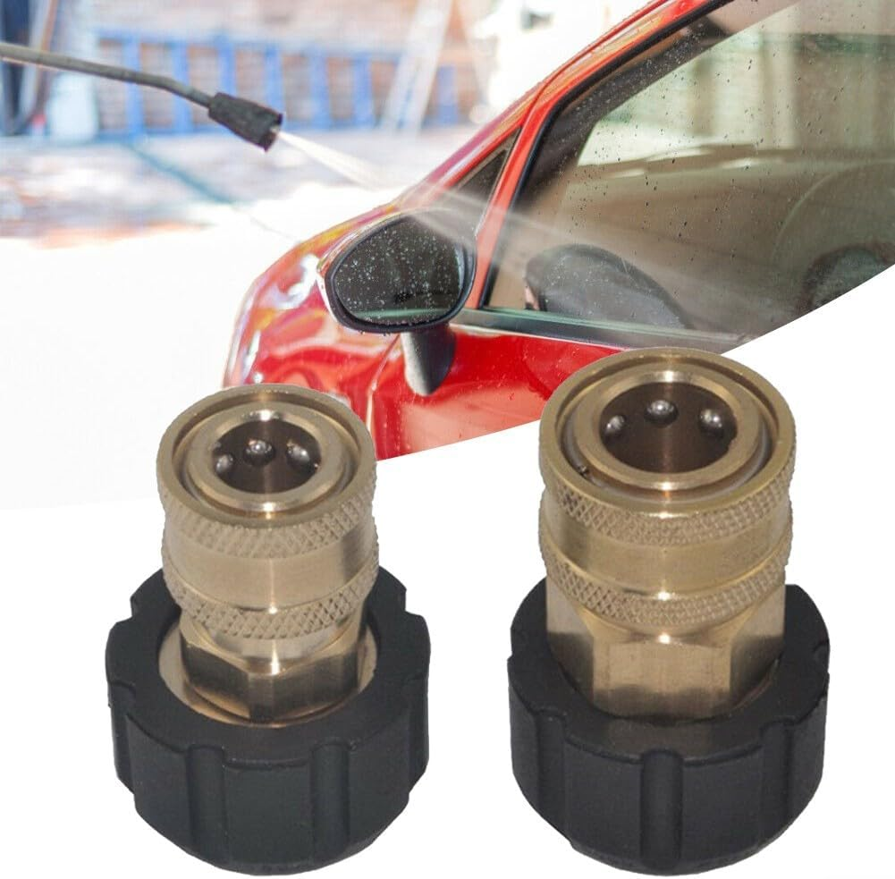 Heavy Duty 1/4 3/8 Quick Connect Female to M22 14 15 Female Connector Adapter (1/4) image number 4